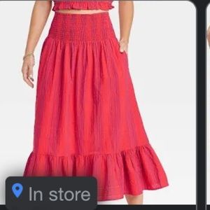 Universal Thread Smocked Midi Skirt.